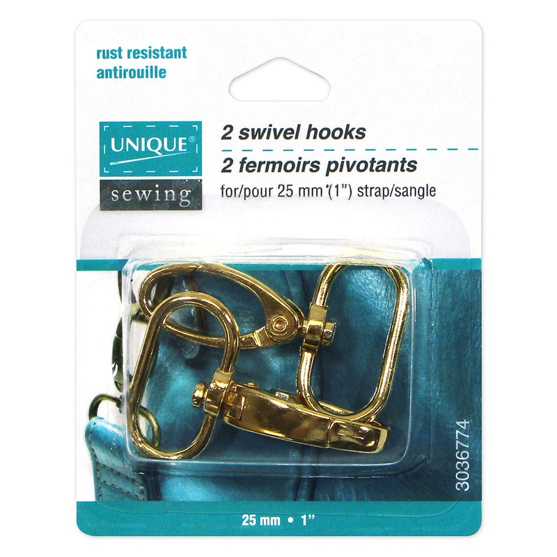 UNIQUE SEWING Swivel Clasps – 25mm (1) – Gold – 2 pcs.