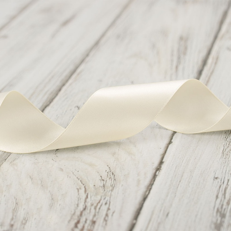 38mm Double Faced Satin Ribbon – Bridal White