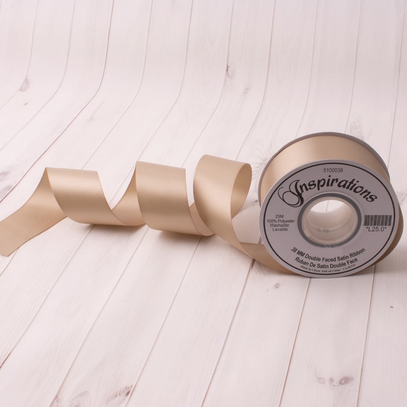 38mm Double Faced Satin Ribbon – Candied Ginger