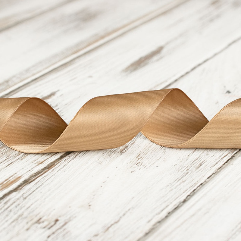 38mm Double Faced Satin Ribbon – Latte