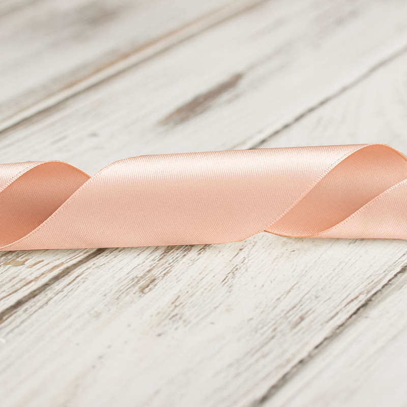 50mm Double Faced Satin Ribbon – Champagne