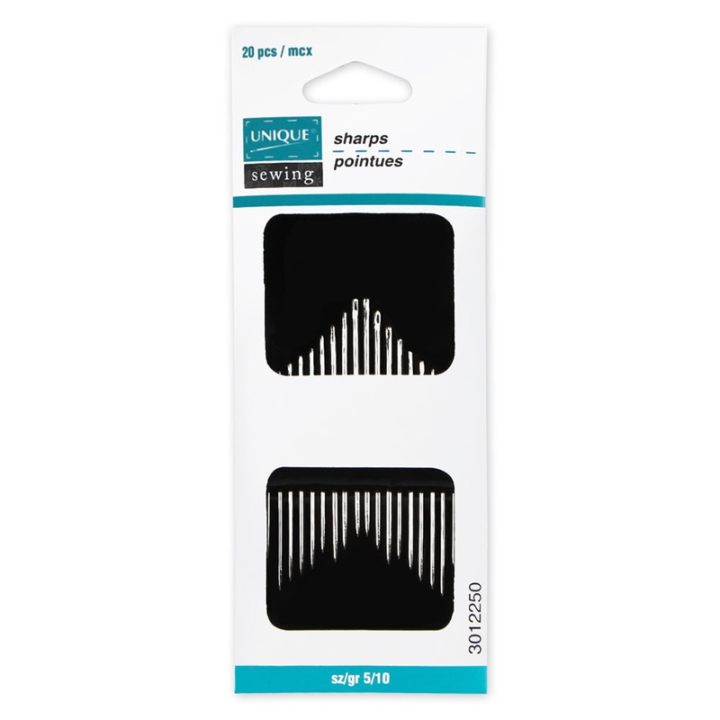 UNIQUE SEWING Sharps Needles – sizes 5/10 -20pcs