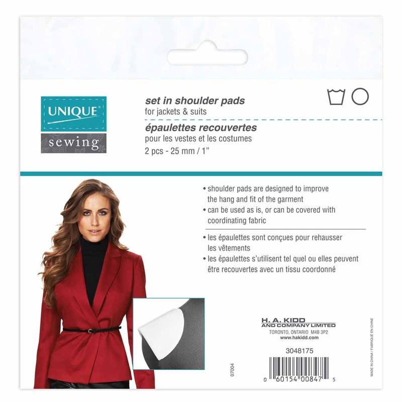 UNIQUE SEWING Shoulder Pads Extra Large Black – 25mm (1) – 2pcs