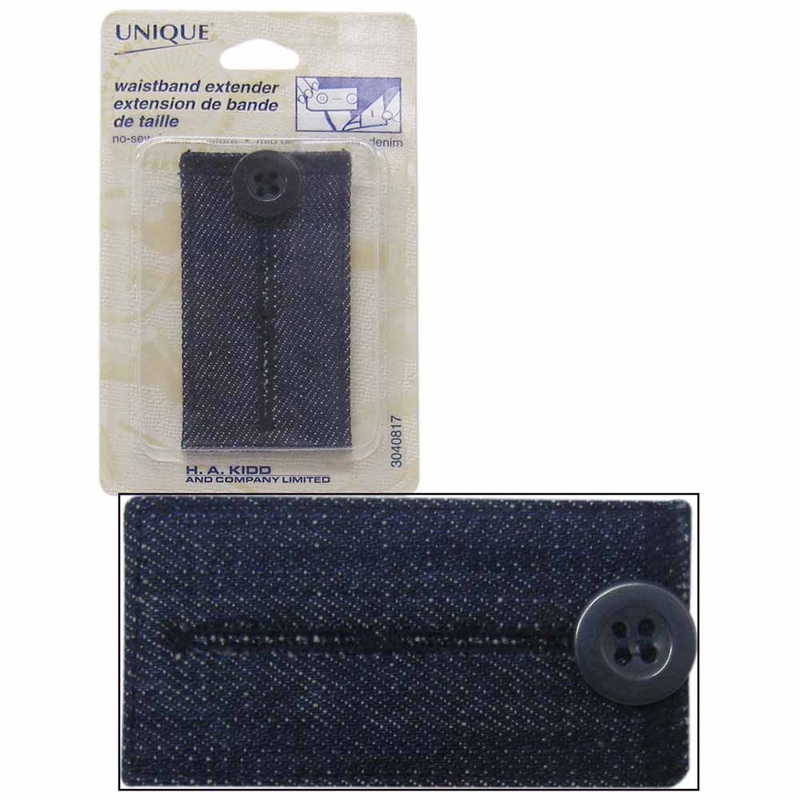 UNIQUE SEWING Waistband Extender with Button – Wash Denim