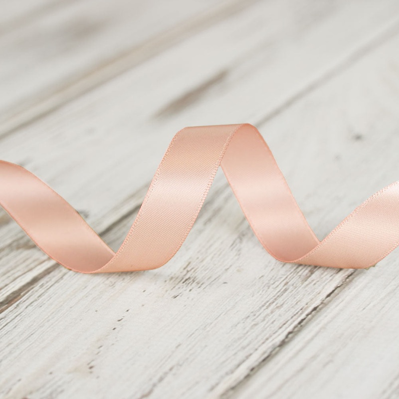 16mm Double Faced Satin Ribbon – Light Taupe