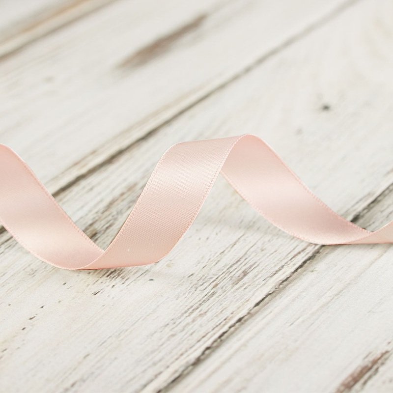 16mm Double Faced Satin Ribbon – Soft Pink