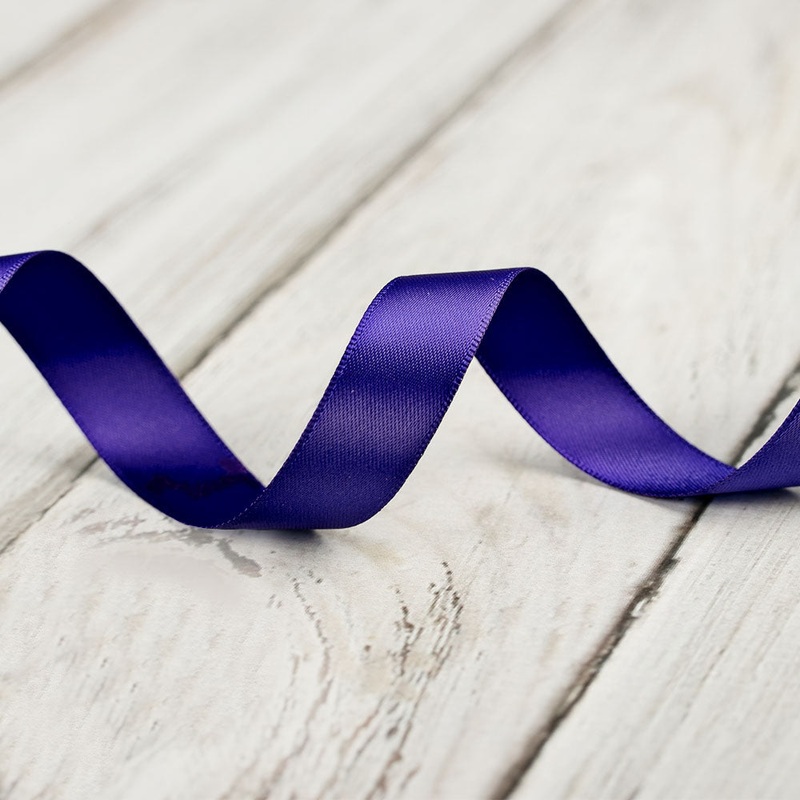 16mm Double Faced Satin Ribbon – Viola