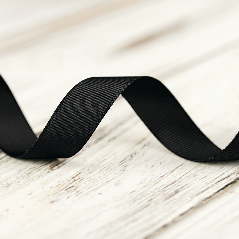 16mm Grosgrain Ribbon – Black