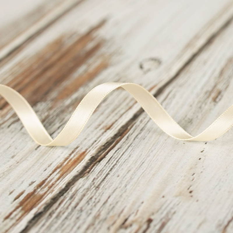 6mm Double Faced Satin Ribbon – Bridal White