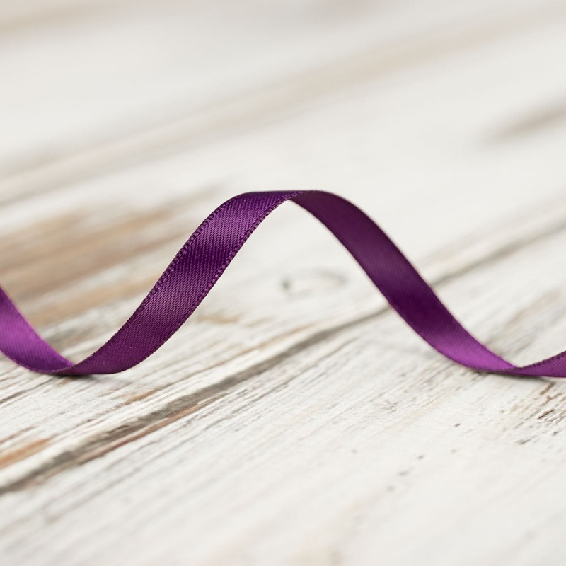6mm Double Faced Satin Ribbon – Grape
