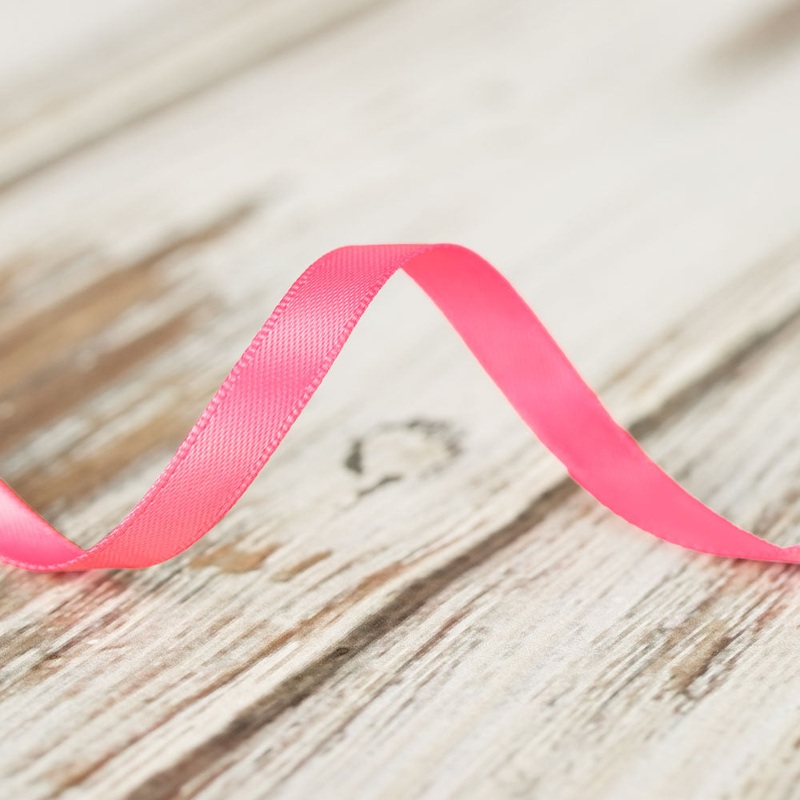 6mm Double Faced Satin Ribbon – Medium Pink
