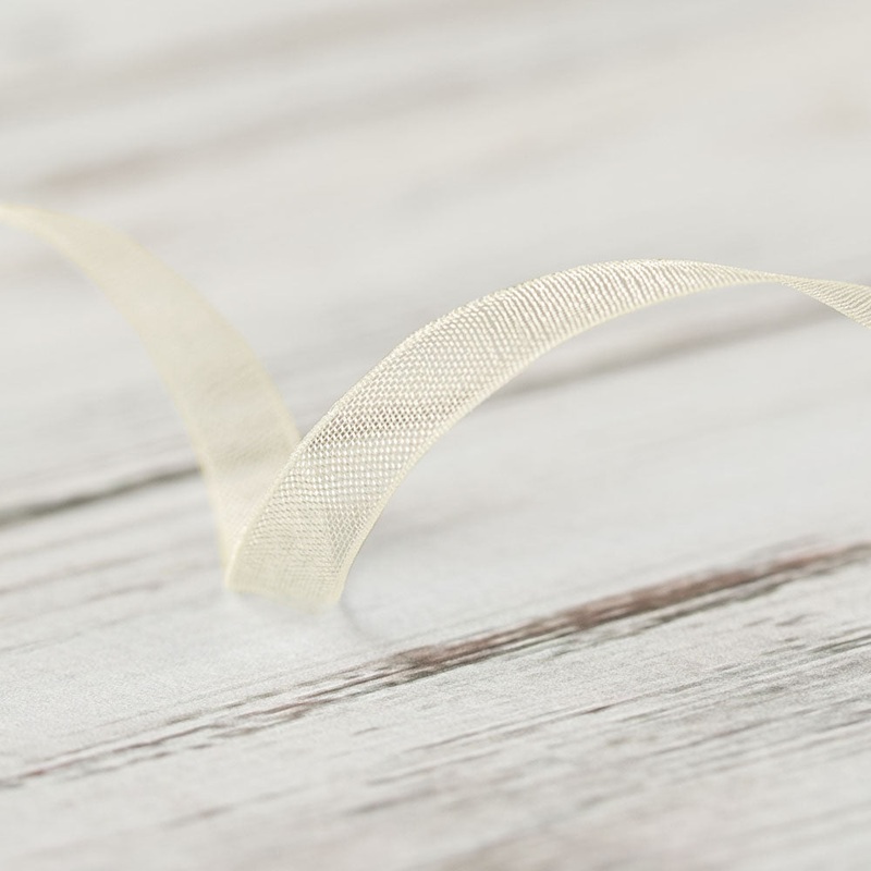 6mm Organza Ribbon – Ivory