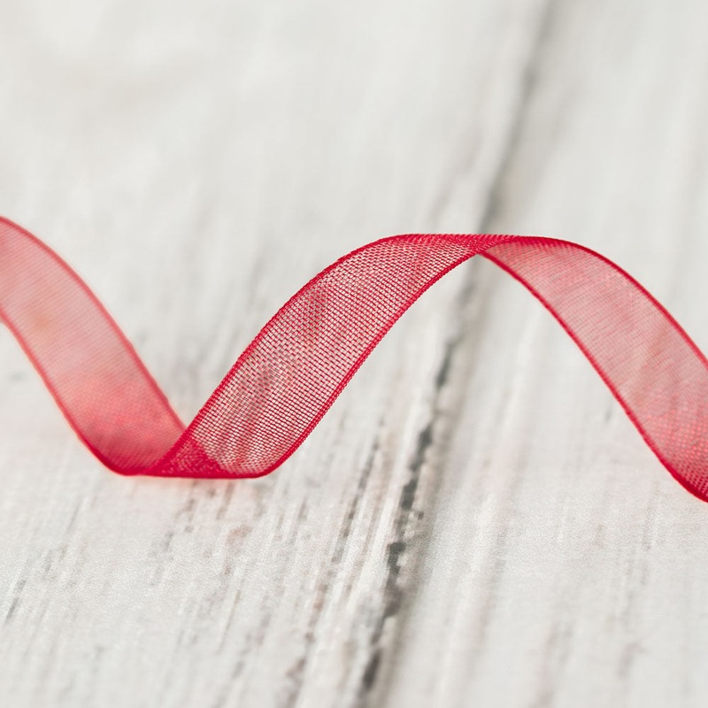 6mm Organza Ribbon – Red