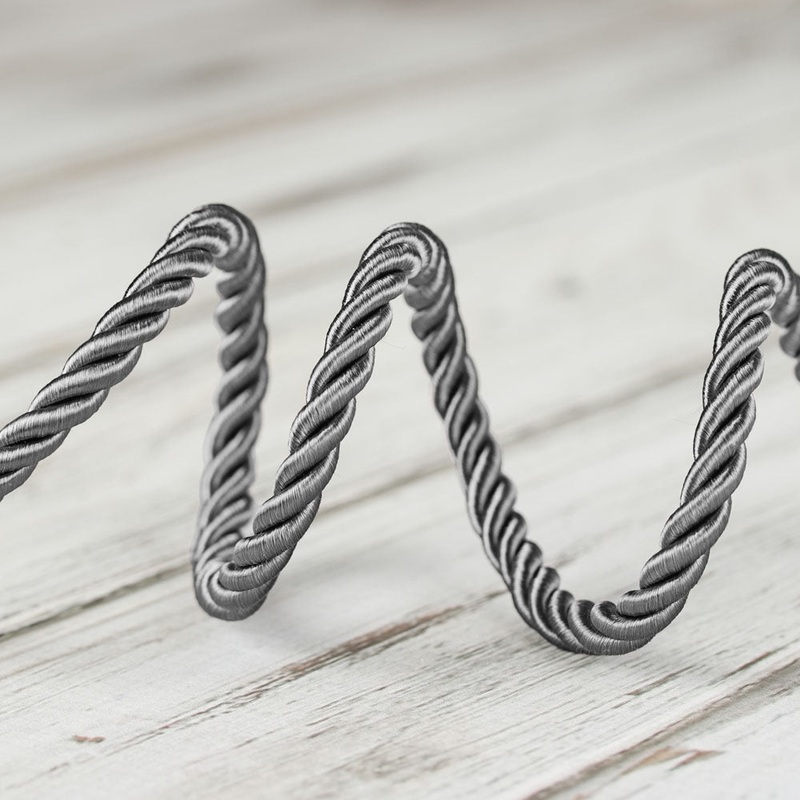 7mm Large Twisted Cord – Pewter