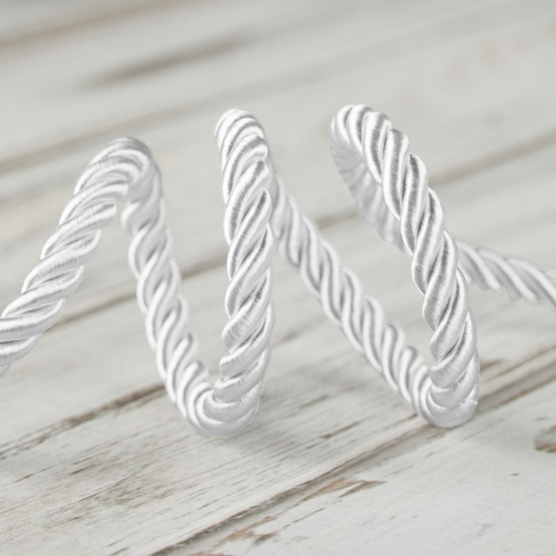 7mm Large Twisted Cord – White