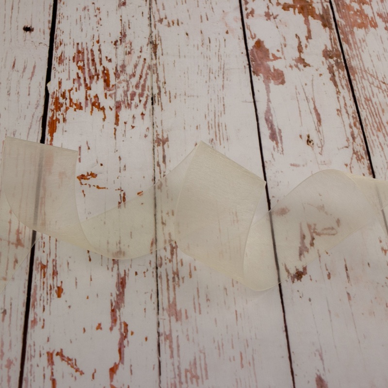 38mm Organza Ribbon – Ivory