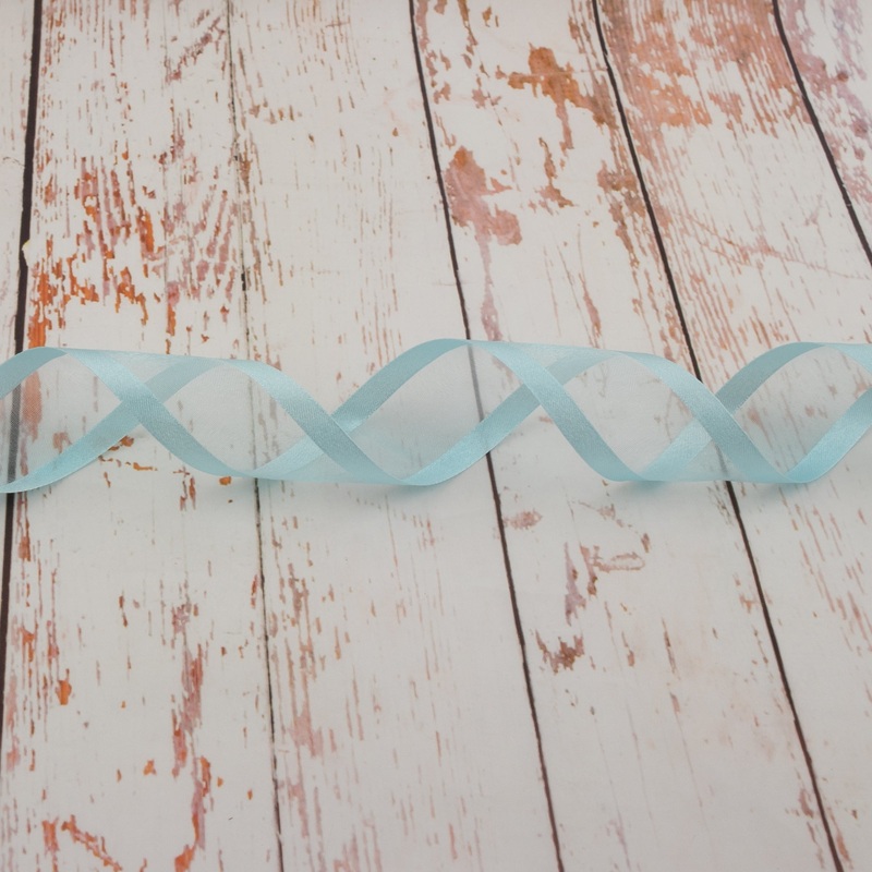 38mm Satin Edge Organza Ribbon – Light Blue