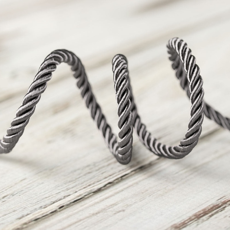 4mm Narrow Twisted Cord – Pewter