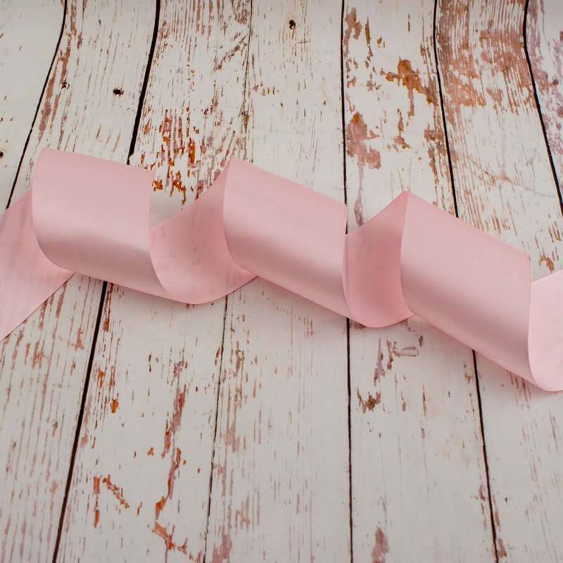 60mm Double Faced Satin Ribbon – Pink
