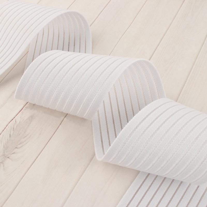 7.5cm Elastic Belting – White