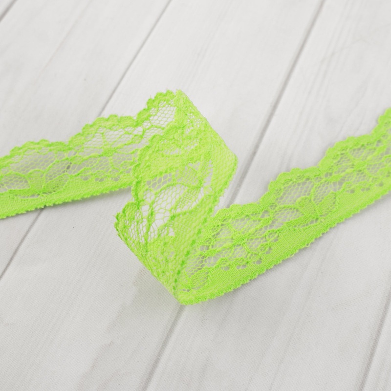 24mm Frilled Lace – Lime