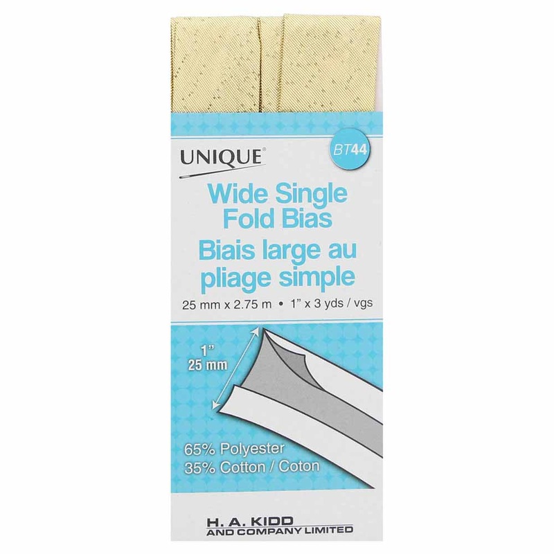 UNIQUE Wide 1 Fold 2.75m Met. Gold 120