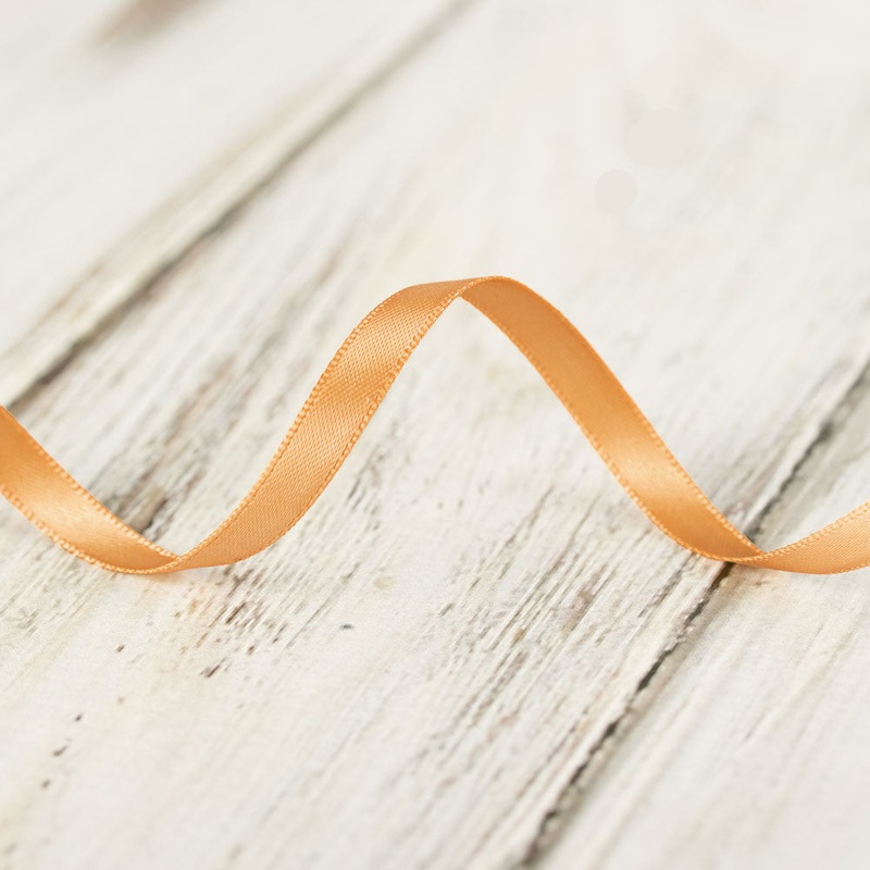 6mm Double Faced Satin Ribbon – Gold