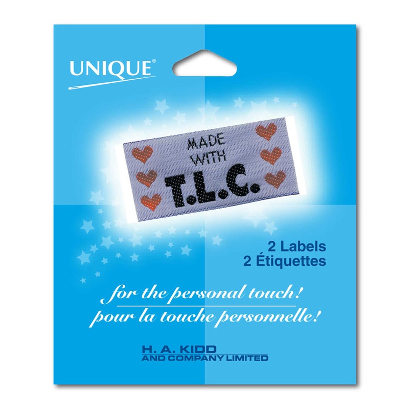 Unique Tlc Love Label – Medium Blue -2 pcs