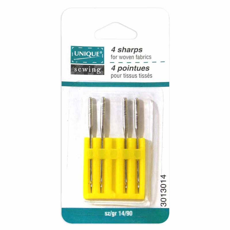 UNIQUE SEWING Sharps Needles – size 90/14 – 4 count