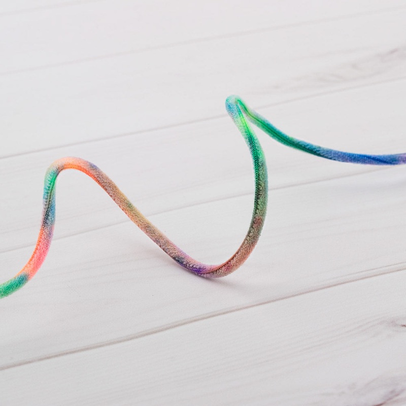 3mm Knitted Tie Dye Elastic – Blue