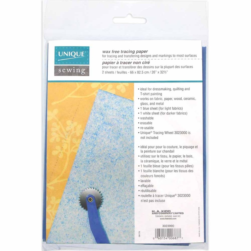 UNIQUE SEWING Tracing Paper Large – 66 x 82cm (26 x 32) – 2 sheets