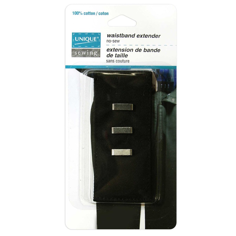 UNIQUE SEWING Waistband Extender with Hook – Black