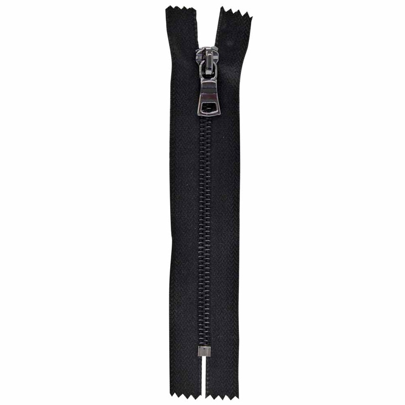 VIZZY Fashion Closed End Zipper 15cm (6) – Black – 1728
