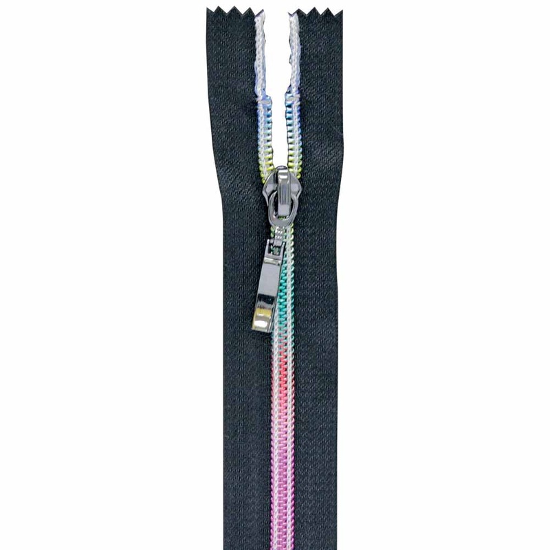 VIZZY Rainbow Fashion Closed End Zipper 18cm (7) – Black – 1774