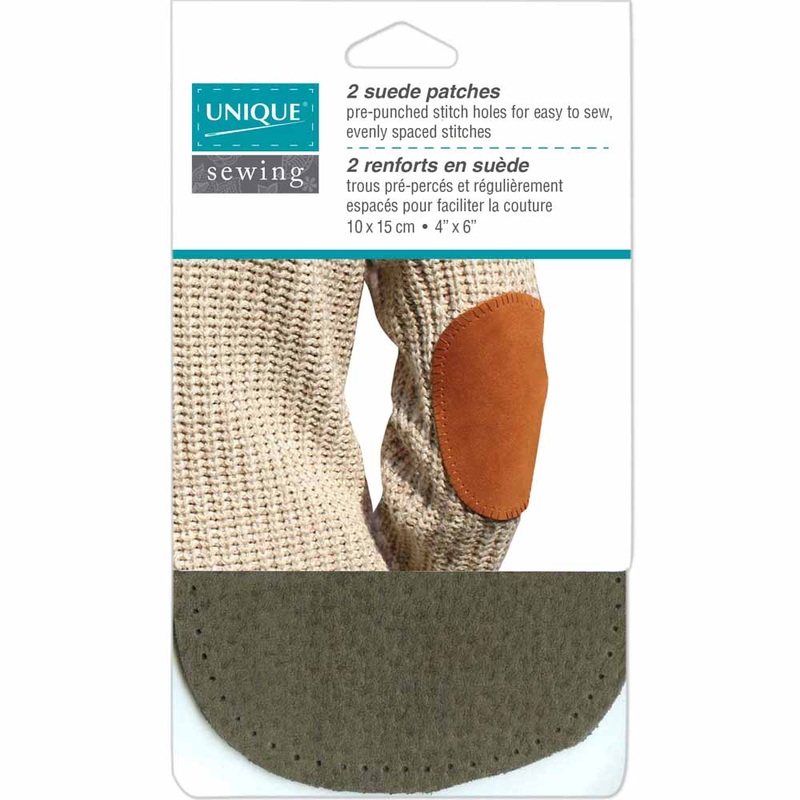 UNIQUE SEWING Suede Patch Grey – 10 x 15cm (4 x 6) – 2pcs