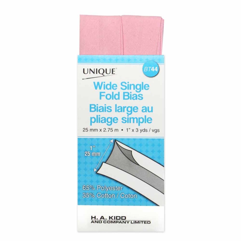 UNIQUE Wide 1 Fold 2.75m Lt Pink 200