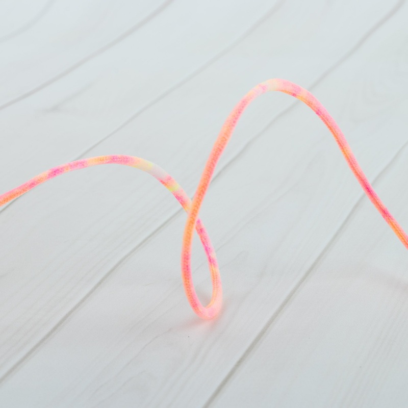 3mm Knitted Tie Dye Elastic – Orange