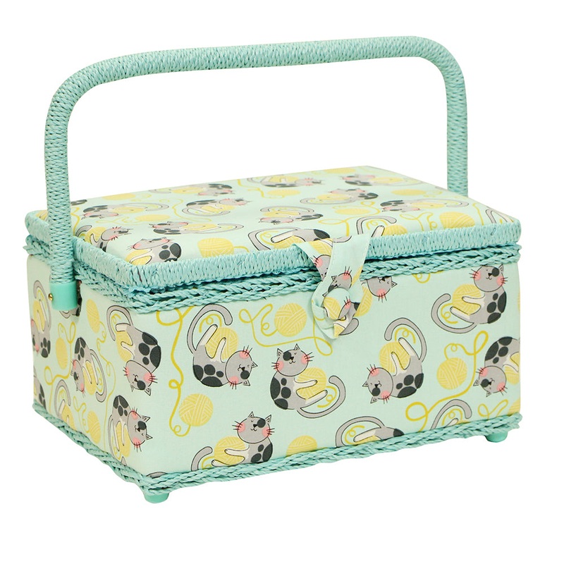 VIVACE Medium Sewing Basket – Cat/Ball