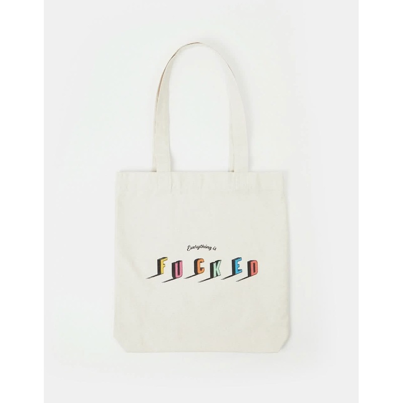 Recycled Everything Is…Tote Bag – Natural