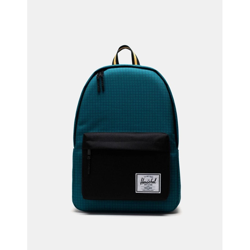 Herschel Supply Co. Classic X-Large Backpack – Harbour Blue Grid/Black/Amber Yellow
