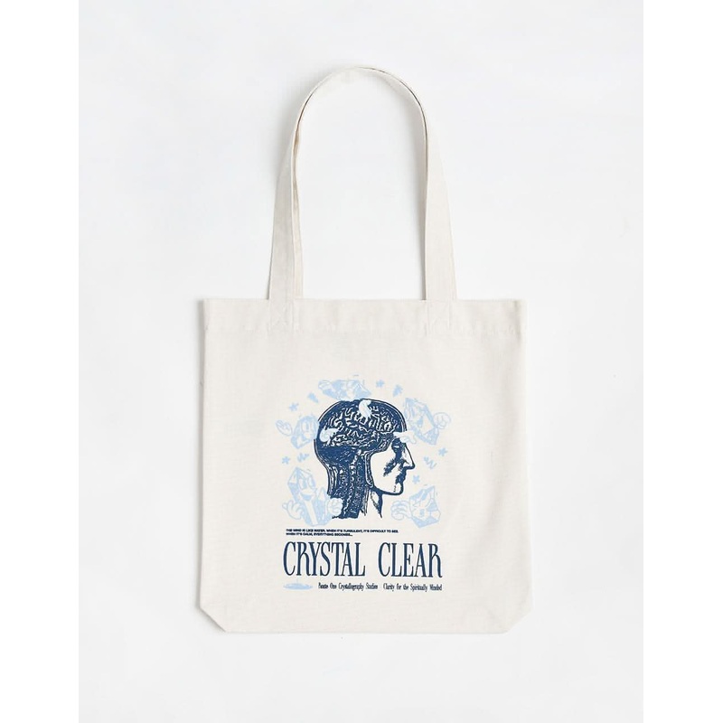 Recycled Crystal Clear Tote Bag – Natural