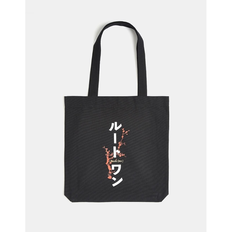 Recycled Katakana Tote Bag – Black