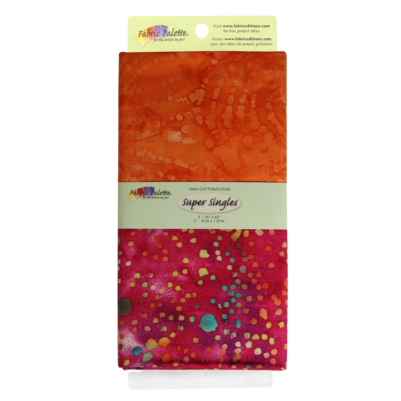2 yard pre-cut cotton prints –  Batik – Orange / Red