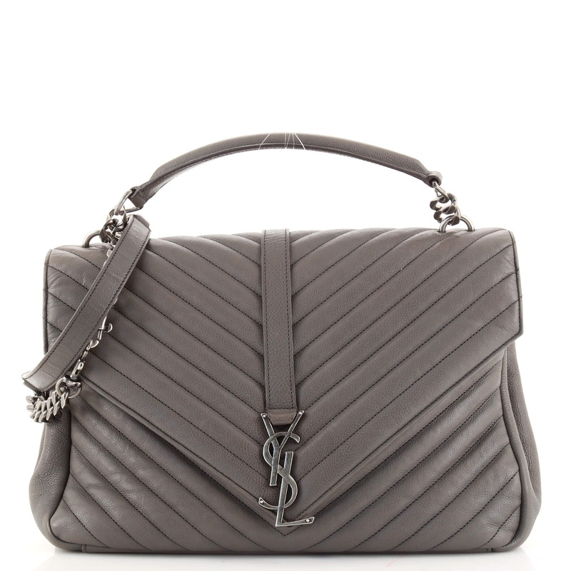 Classic Monogram College Bag Matelasse Chevron Leather Large S744817043650