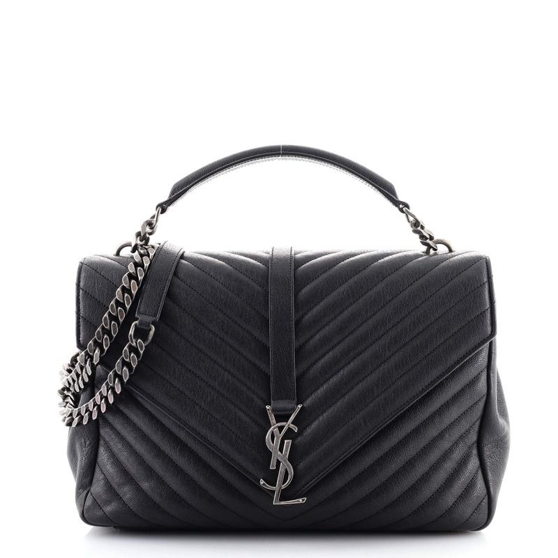 Classic Monogram College Bag Matelasse Chevron Leather Large S744817046063