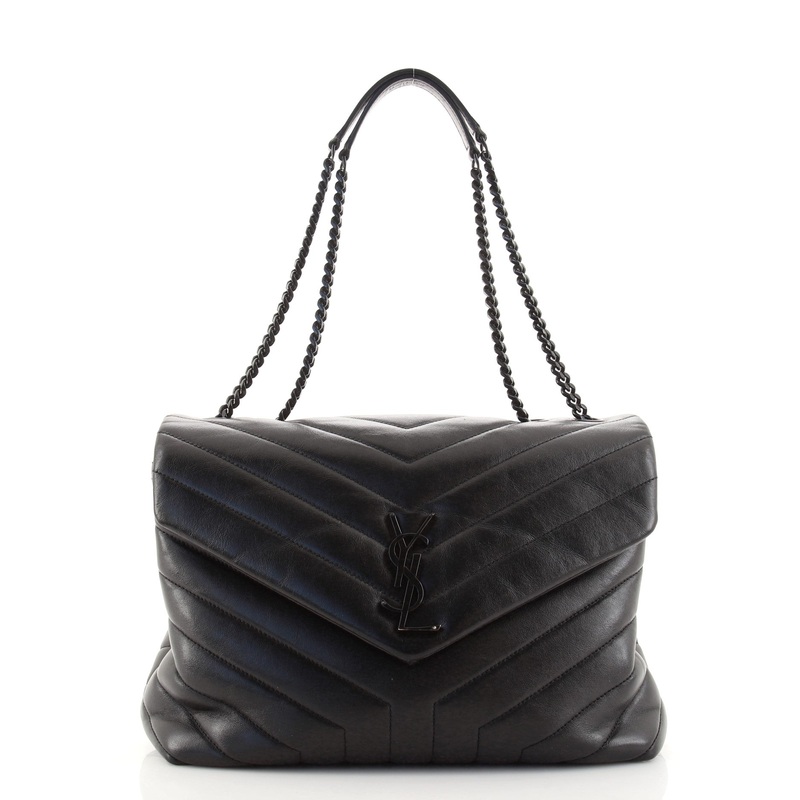 LouLou Shoulder Bag Matelasse Chevron Leather Medium S744817045309