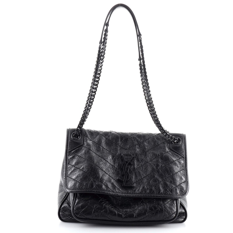 Niki Chain Flap Bag Matelasse Chevron Leather Medium S744817044325