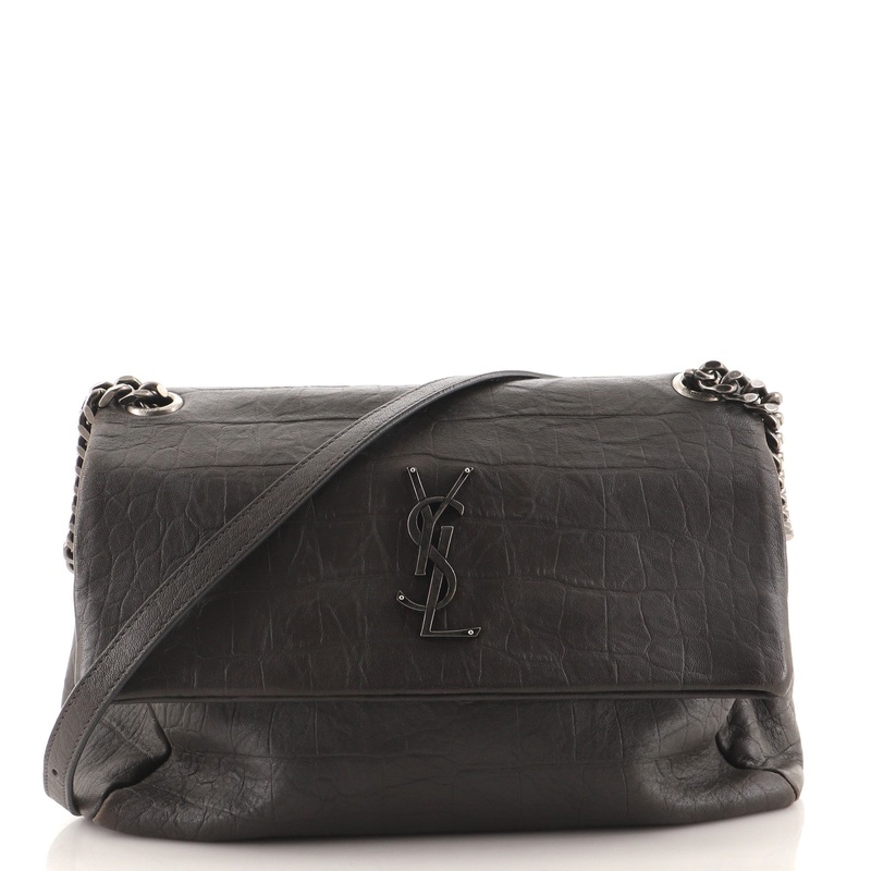 West Hollywood Shoulder Bag Crocodile Embossed Leather Medium S744817030890