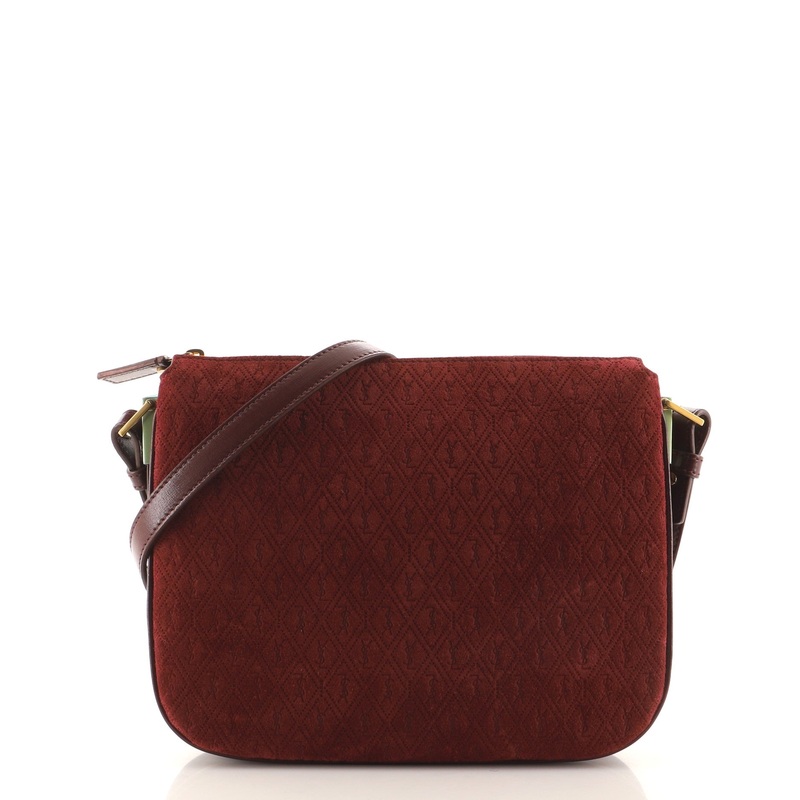 Zip Crossbody Bag Monogram All Over Suede Small S744817030660