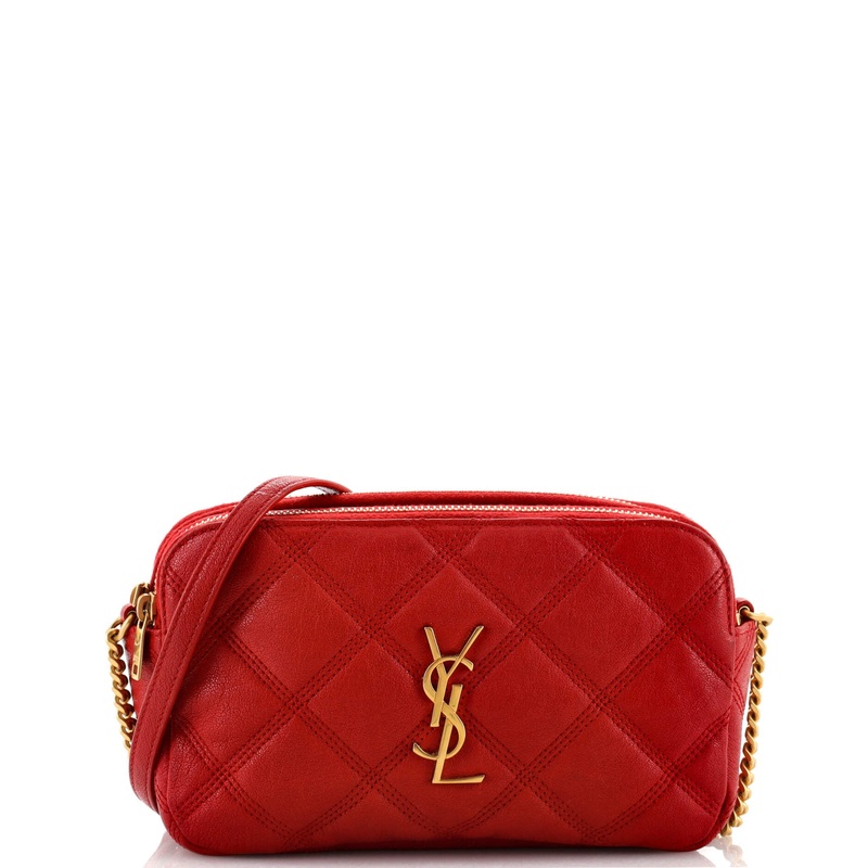 Becky Double Zip Crossbody Pouch Quilted Leather Mini S744817024980